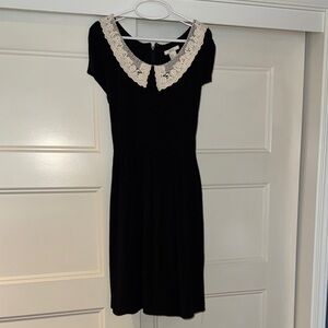 Vintage Black Dress with Lace Detail
